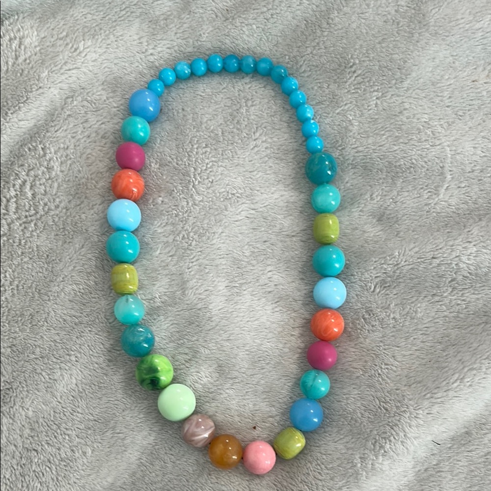 Leetie Lovendale Pink and Blue Beaded Necklaces Vibrant Jewelry - Picture 3 of 5